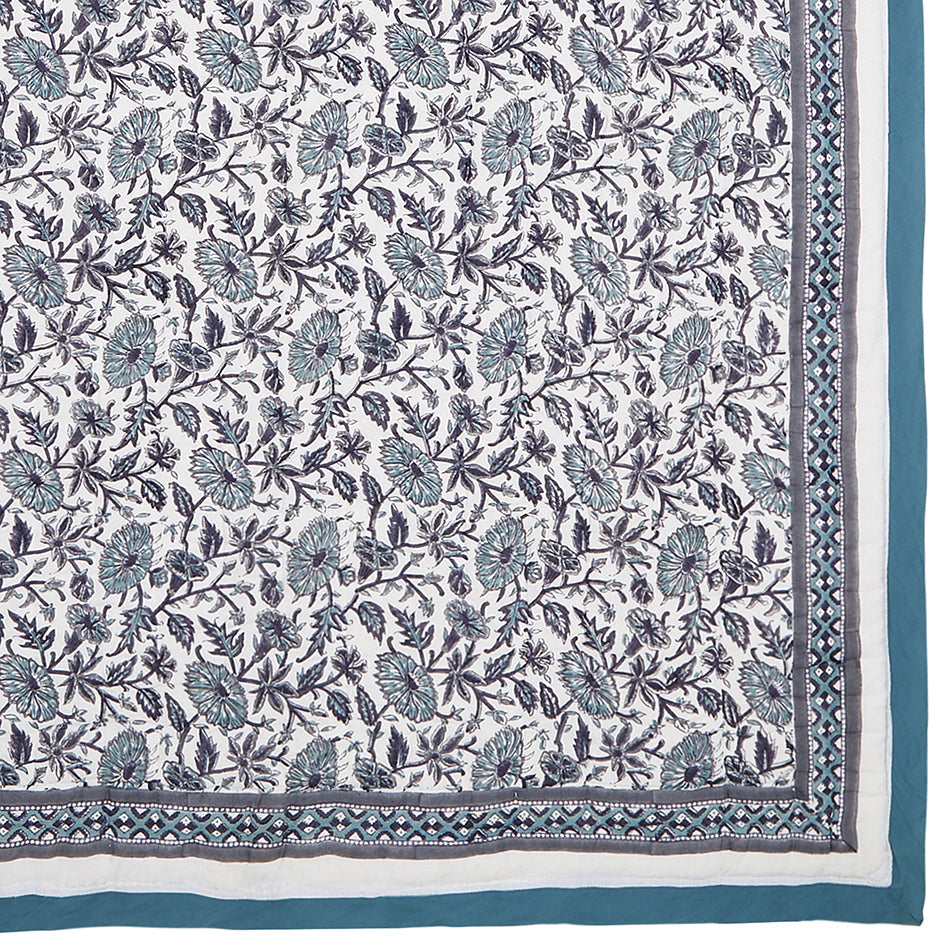 Provence Blue Cotton Quilt-3
