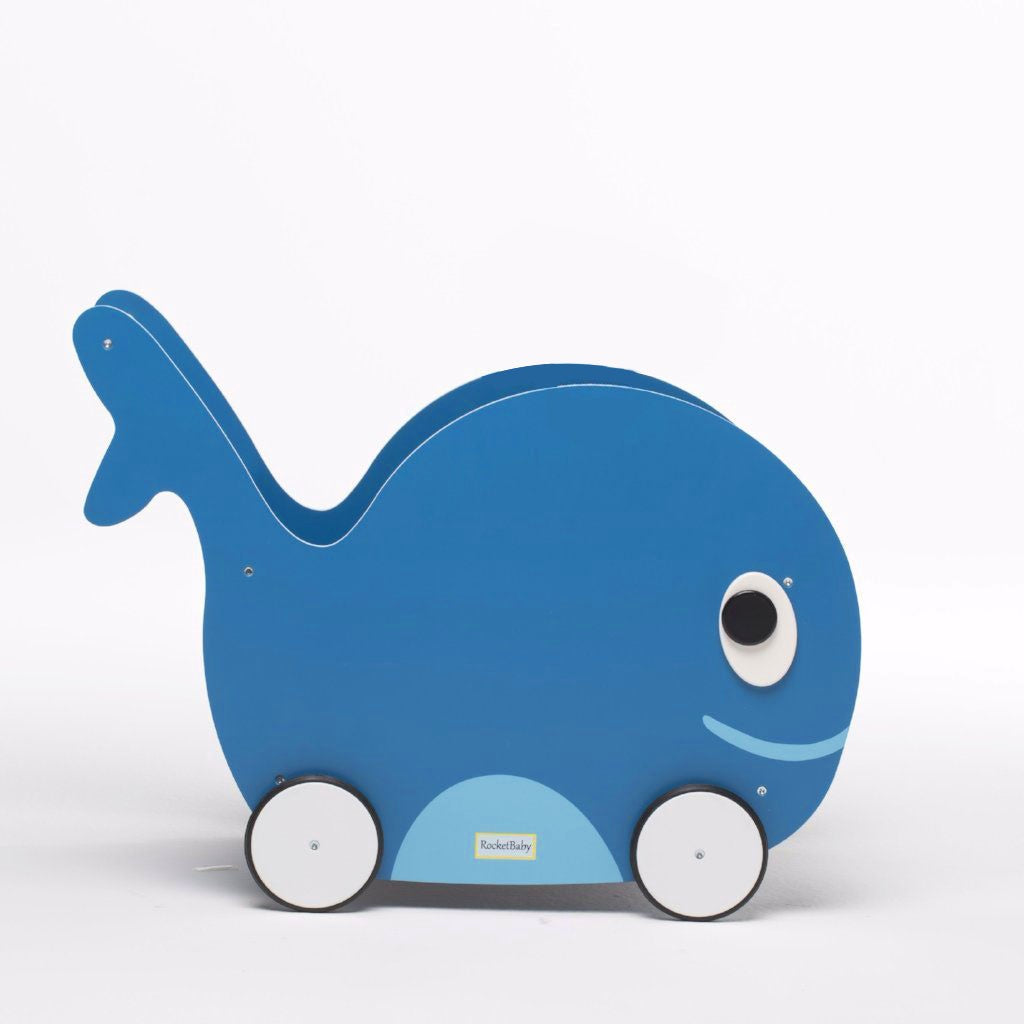 Push Toy and Toy Storage Toddler Whale Universe Blue-0