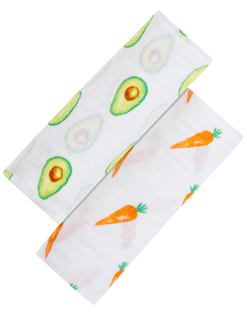 Organic Swaddle Set - First Foods (Avocado & Carrot)-0