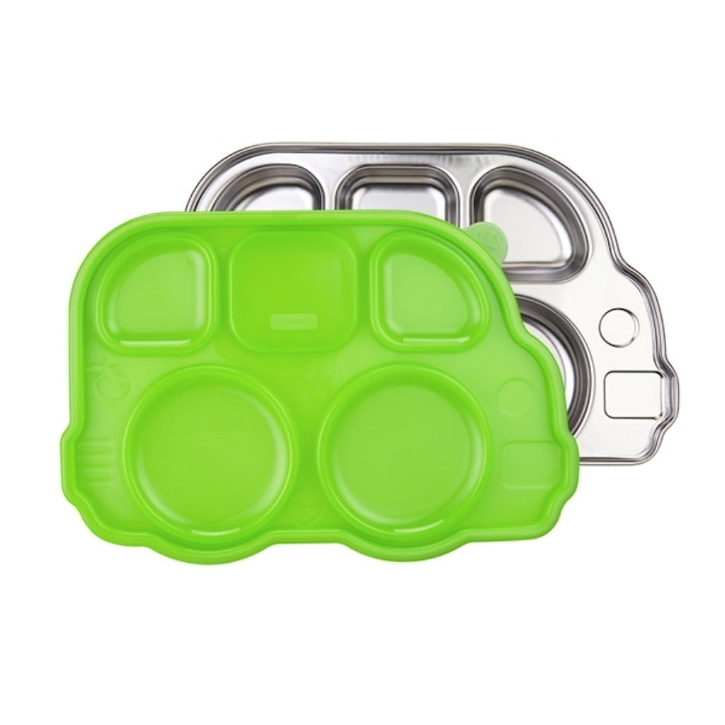Innobaby - Din Din Smart Divided Stainless Platter with Lid - Green