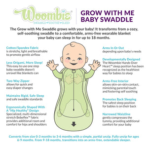 Woombie - Grow With Me 5 Swaddle - Several Prints - www.alongcamebaby.ca
