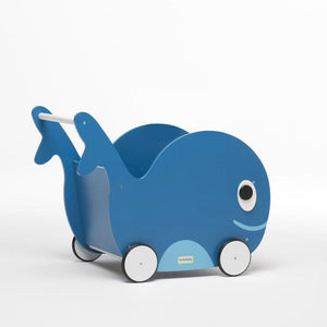 Push Toy and Toy Storage Toddler Whale Universe Blue-3