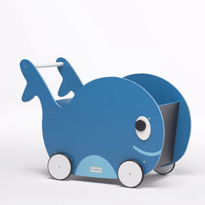 Push Toy and Toy Storage Toddler Whale Universe Blue-2