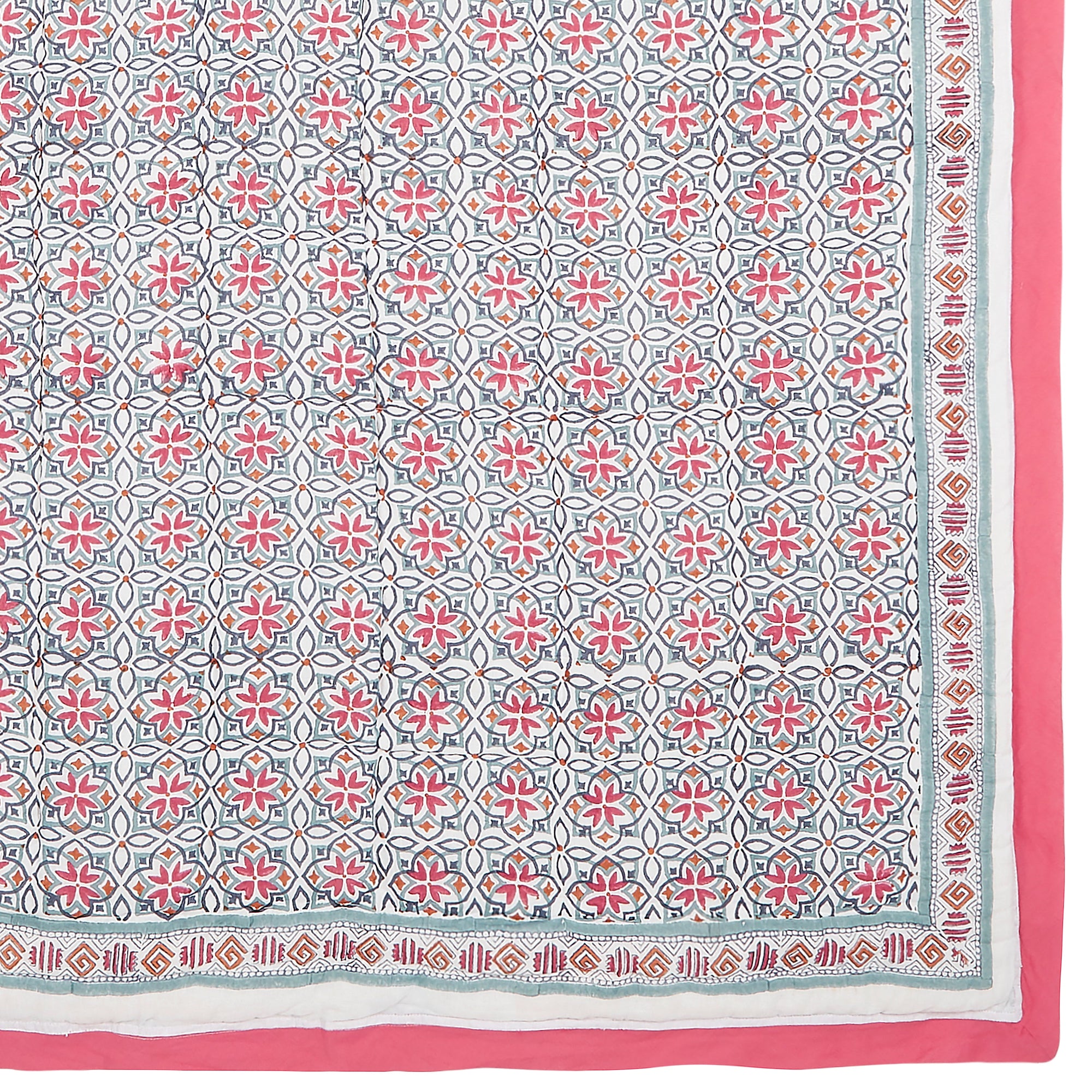 Seminyak Pink Cotton Quilt-4