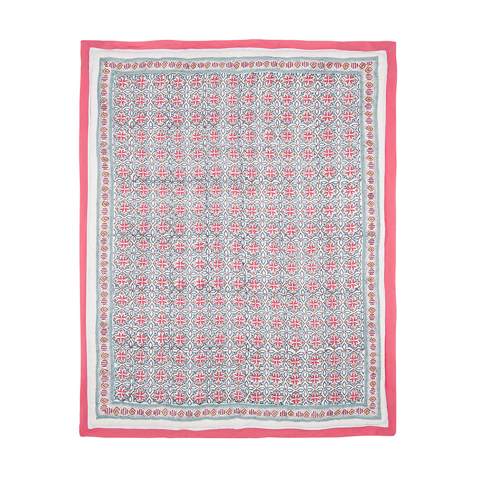 Seminyak Pink Cotton Quilt-6