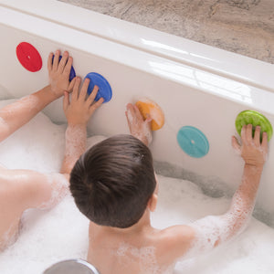 Innobaby - Bathin’ Smart Rainbow Spots Silicone Bath Toy & Scrub, 7 Pack